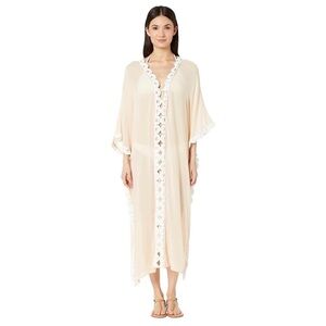 EBERJEY Summer of Love Ilda‎ Woven Dress Wheat Size L